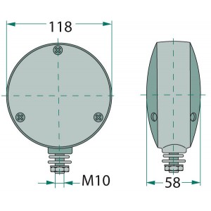 Lámpara de luz intermitente Hella