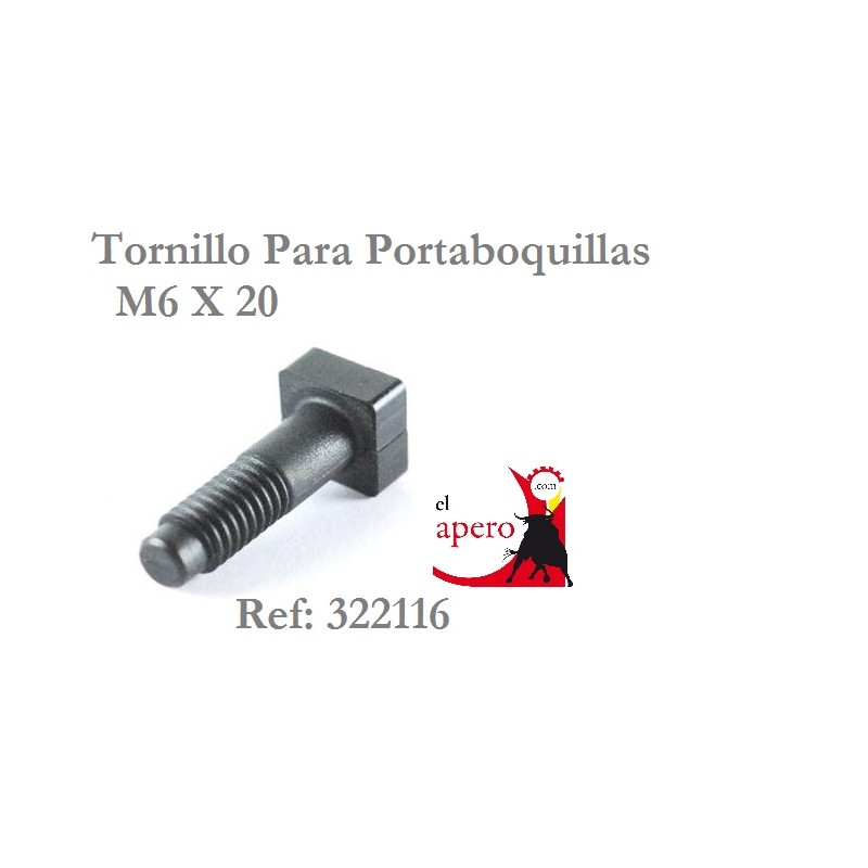 TORNILLO PARA PORTABOQUILLAS M6 X 20